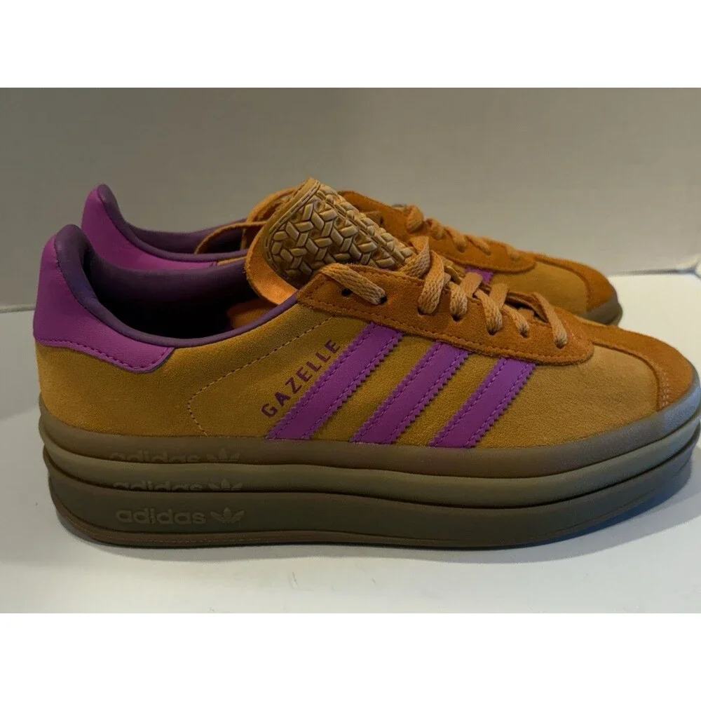 Size 6 - adidas Gazelle Bold Flash Orange Purple Burst W